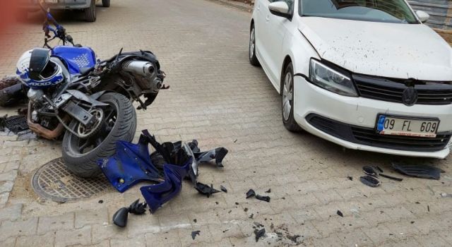    Otomobil ile motosiklet çarpıştı: 1 yaralı