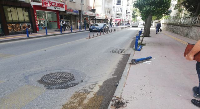 Ticari taksi ile motosiklet çarpıştı: 1 yaralı