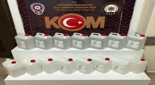 İş Yerinde 55 Litre Etil Alkol Ele Geçirildi