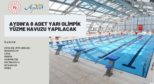 Aydın'a Yarı Olimpik Yüzme Havuzu