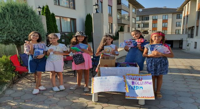 Aydınlı Elanur Ve Arkadaşları Yangınzede Çocuklar İçin Kolları Sıvadı