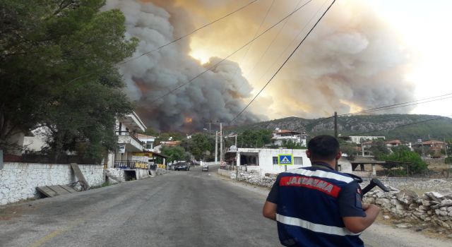 Milas'ta Alevler Yerleşim Bölgesine Kadar Geldi