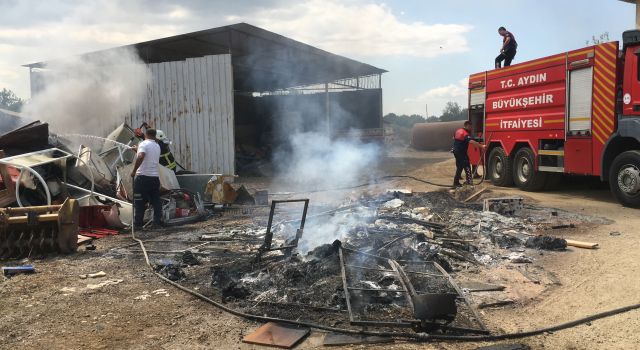 Benzin istasyonu arkasındaki hurdalıkta çıkan yangın korkuttu