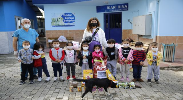 Çocuklar Barınaktaki Can Dostları Ziyaret Etti