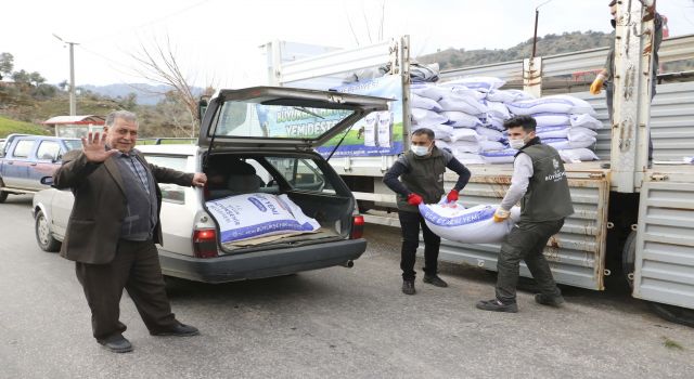 Aydın Büyükşehir Belediyesi’nden üreticiye yem desteği