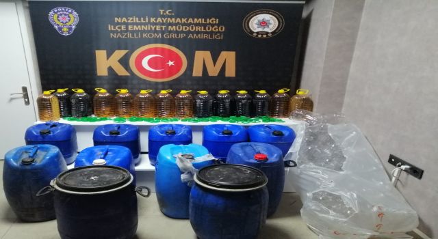 Nazilli’de sahte alkol operasyonu