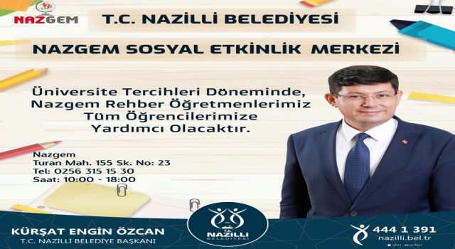 NAZGEM tercih aşamasında öğrencilerin yanında 