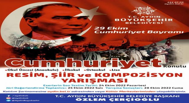 Aydın Büyükşehir Belediyesi 'Cumhuriyet Bayramı' temalı yarışma düzenliyor