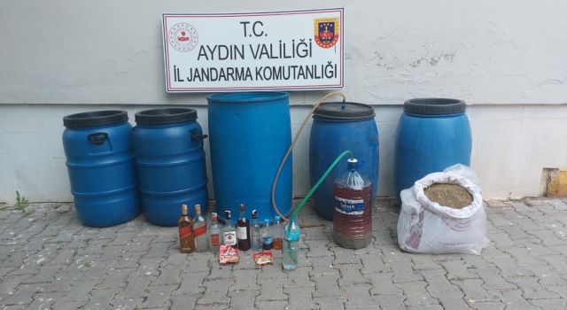 Bozdoğan'da 530 litre el yapımı içki ele geçirildi