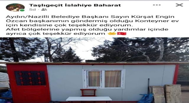 Gaziantep'ten Nazilli'ye duygulandıran teşekkür