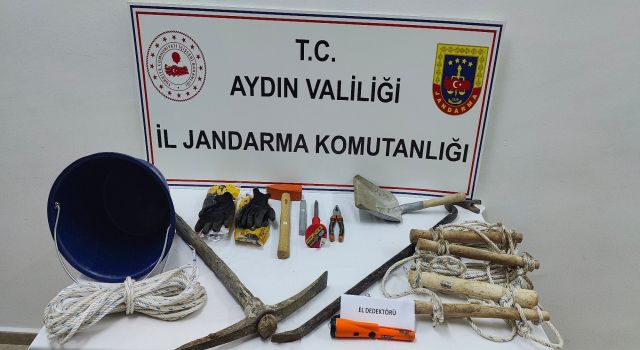 Sit alanında kaçak kazıyı jandarma bastı 