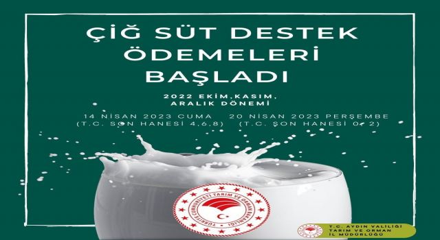 Aydın’da çiğ süt destekleme ödemeleri başladı