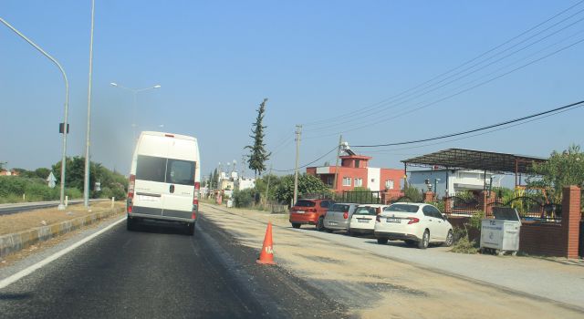 Aydın’da etkili olan çöl sıcakları asfalt eritti