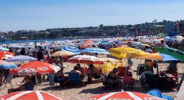 Didim plajları doldu taştı