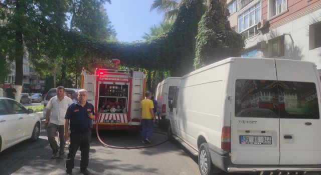 Kombi patlaması sonucu bir işyerinde yangın çıktı