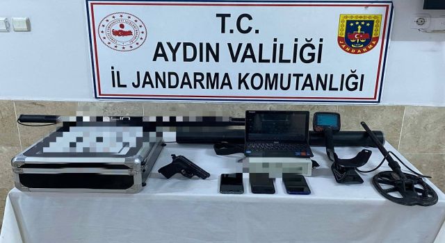 Sit alanı içinde kaçak kazı yapan üç şüpheli suçüstü yakalandı