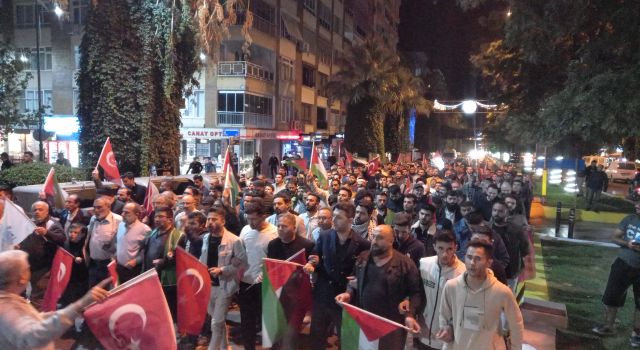 Aydın’da İsrail’i protesto yürüyüşü düzenlendi