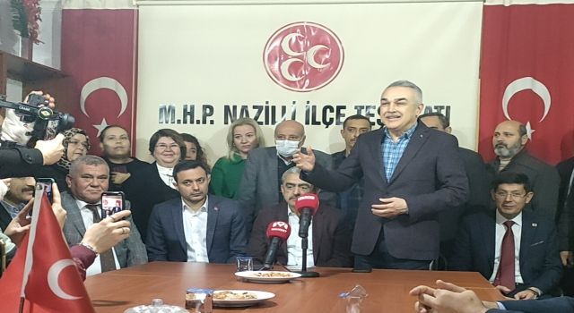 AK Partili Savaş MHP Nazilli’ye misafir oldu 