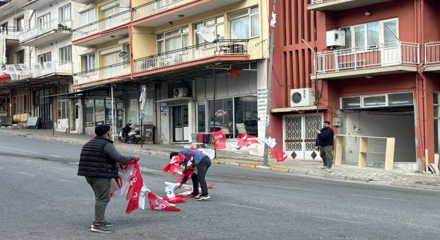 Bozdoğan'da bayrak krizi patlak verdi 