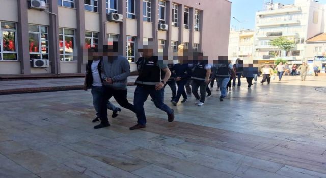 Aydın'da "KISKAÇ-15" operasyonu şüphelileri adliyeye sevk edildi
