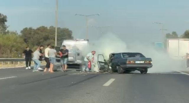 Aydın-İzmir Otoyolu'nda trafik kazası: 1 ölü, 2 yaralı