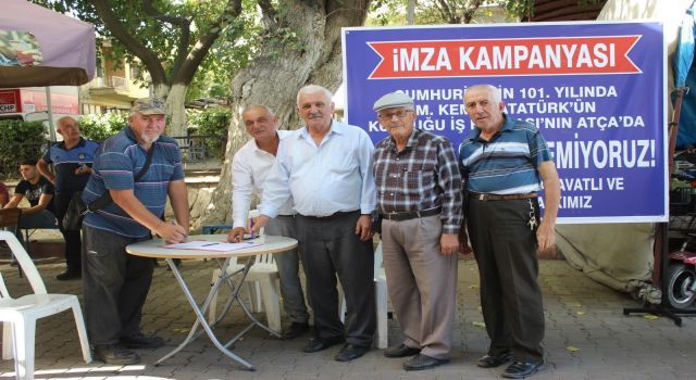 Banka şubesinin kapanmaması için imza kampanyası başlatıldı 