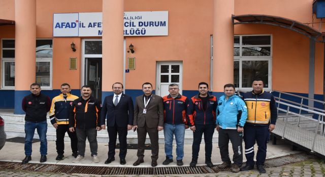 İl Sağlık Müdürü Eser eğitim ve tatbikat alanını ziyaret etti