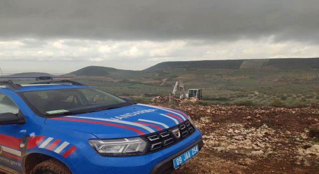 Didim’de jandarmadan izinsiz kazıya suçüstü