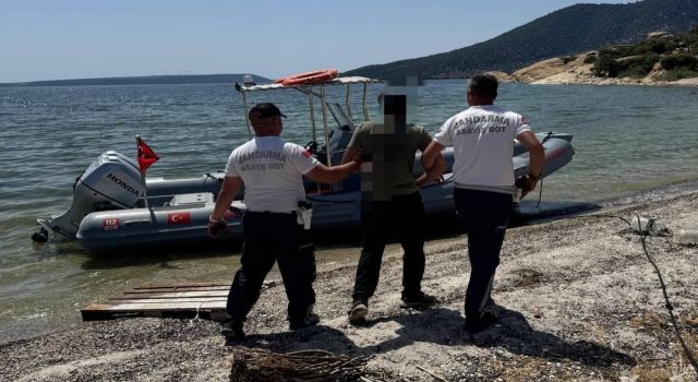 Jandarmayı görünce kaçmaya çalışan şüpheli yakalandı