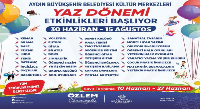 Başkan Çerçioğlu ile Aydınlı çocuklar yaz tatilinde eğlenirken öğrenecek