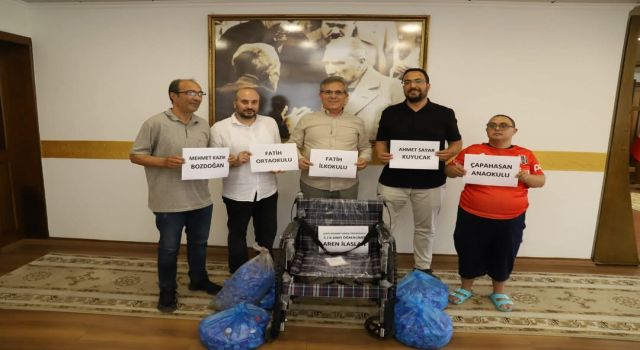 Nazilli’de 2 Ton Mavi Kapakla 4 Tekerlekli Sandalye Bağışı