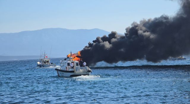 Çeşme Dalyan Marina’da yat yangını