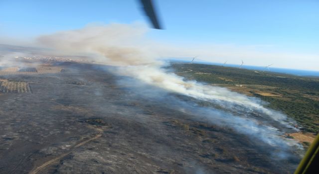 Çeşme ve Ödemiş'te orman yangınları devam ediyor