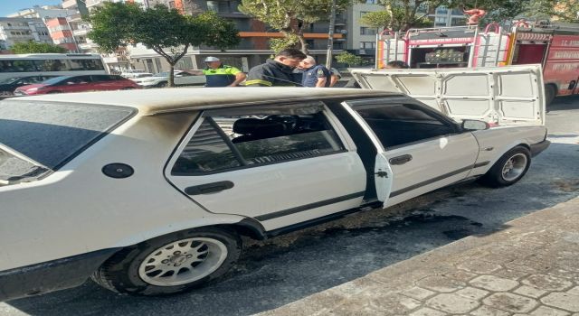 Yeni aldığı otomobil 1 saat içinde küle döndü