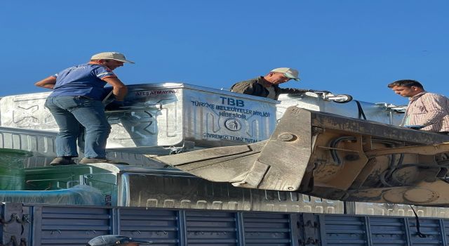 Yenipazar’a hibe edilen 60 yeni çöp konteynırı teslim alındı