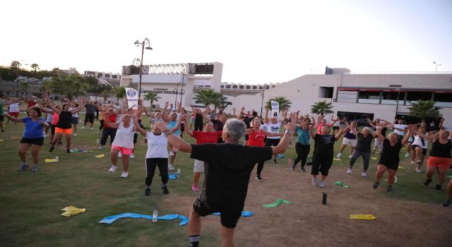 Didimliler 'Herkes için hareket' sloganıyla spor yaptı