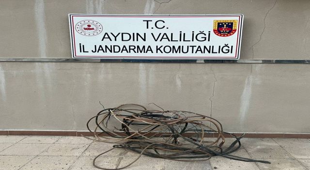 Kablo hırsızı yakalandı