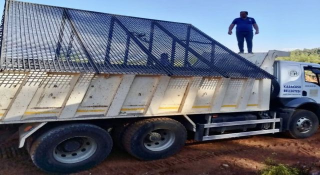 Karacasu Belediyesi toprak eleme sistemi yenilendi, esnafa kolaylık sağlandı
