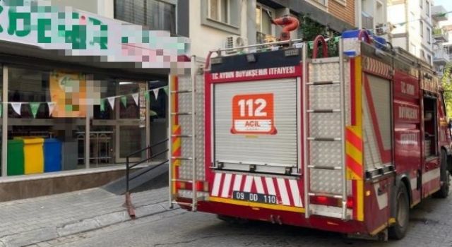 Markette çıkan yangın panikletti
