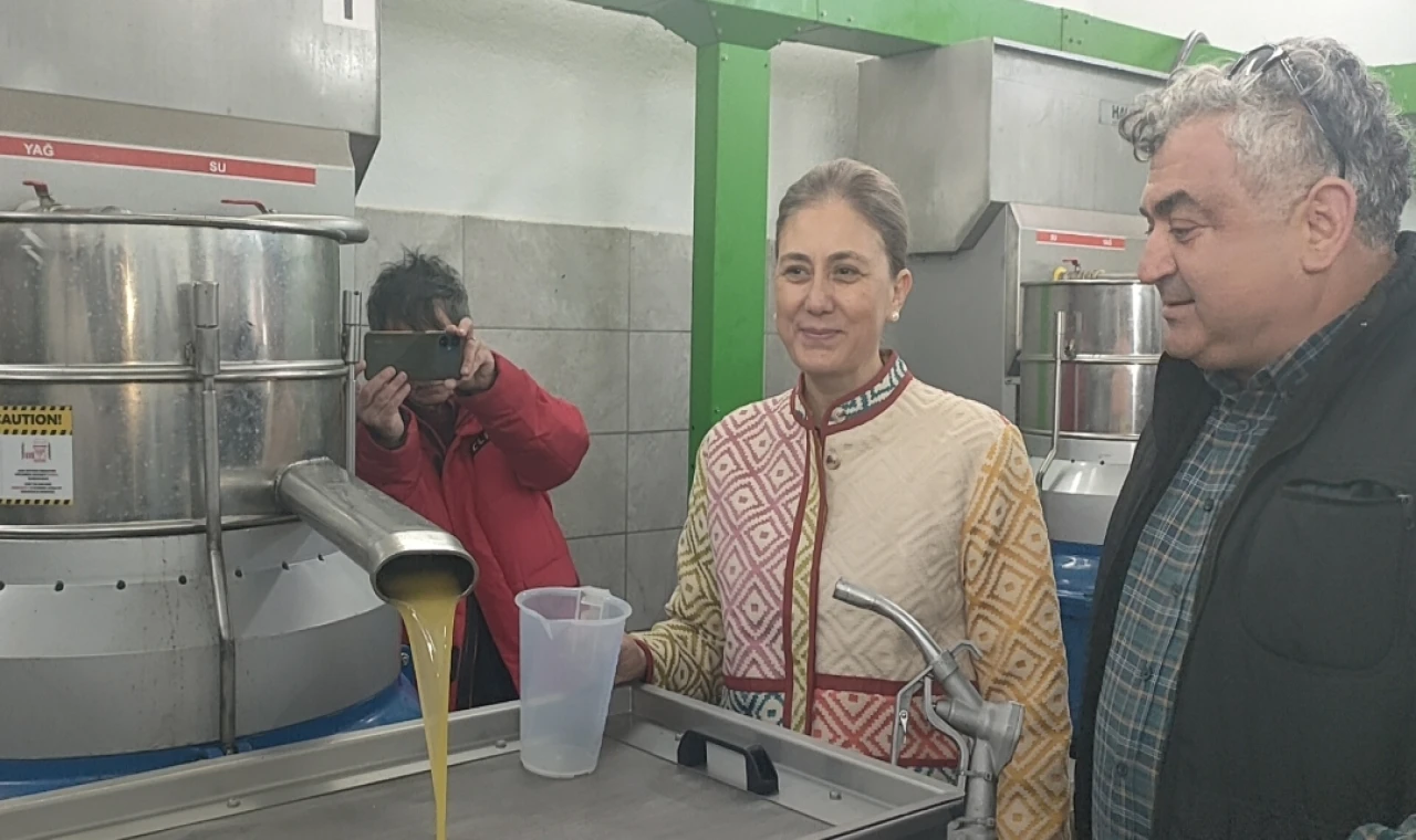 Kaymakam Kan Arslanlı’da Zeytinyağı Üretimini Yerinde İnceledi