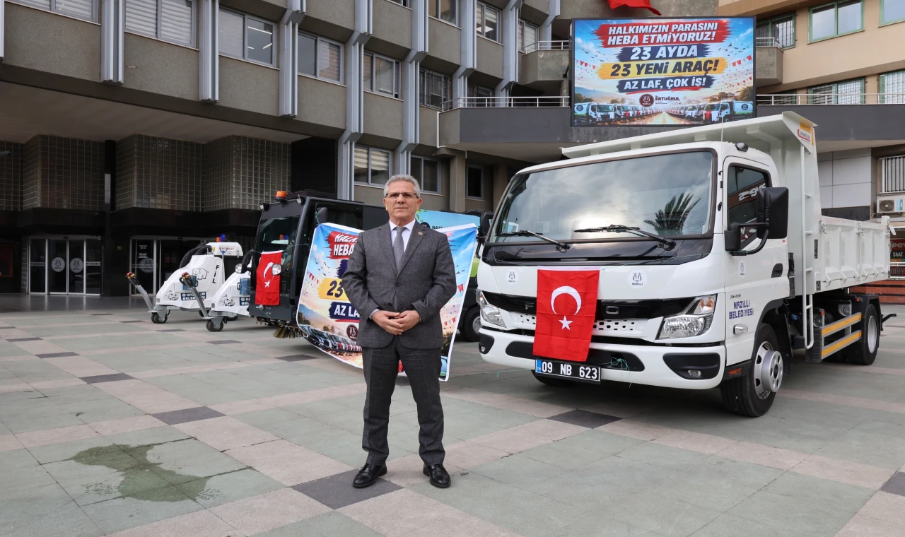 BAŞKAN TETİK’İN TASARRUFU NAZİLLİ HALKINA HİZMET OLARAK DÖNDÜ 23 AYDA 23 YENİ ARAÇ İLÇEYE KAZANDIRILDI