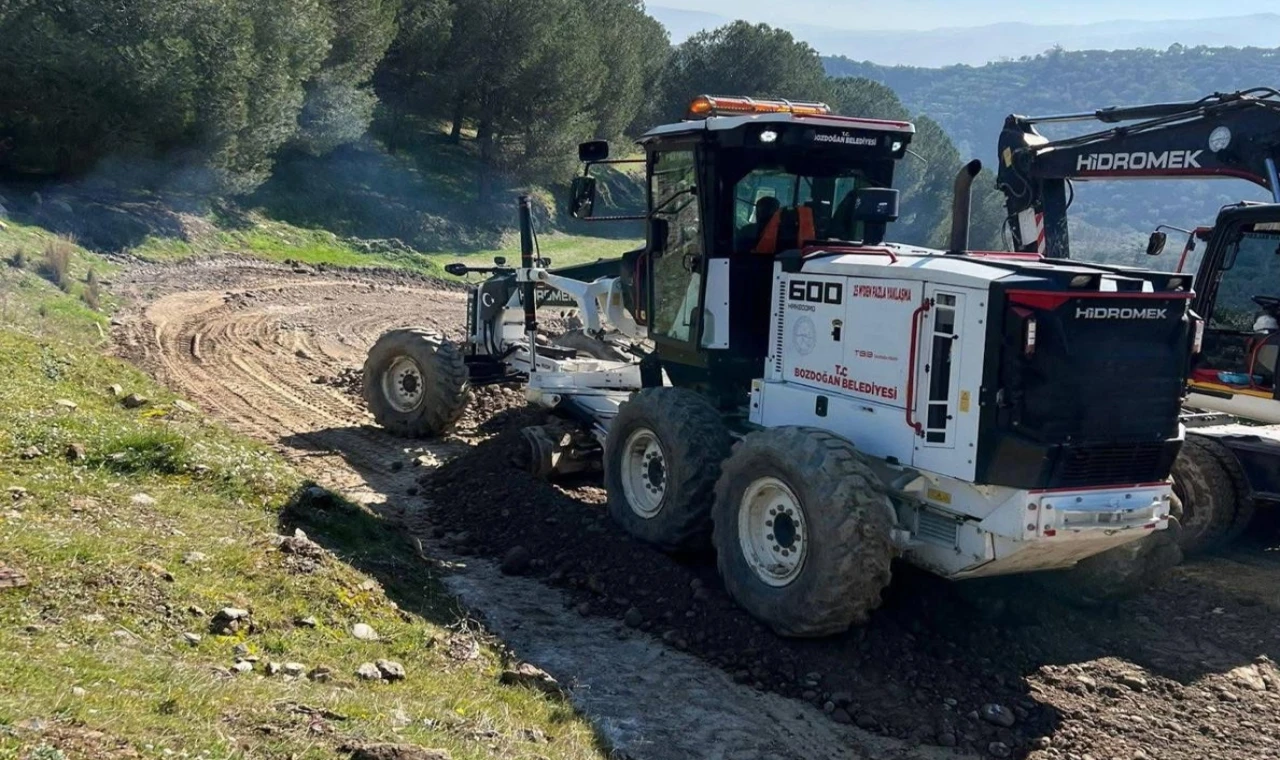 BOZDOĞAN BELEDİYESİ, KALE MESİRE ALANI’NDA YOL ÇALIŞMALARINA BAŞLADI