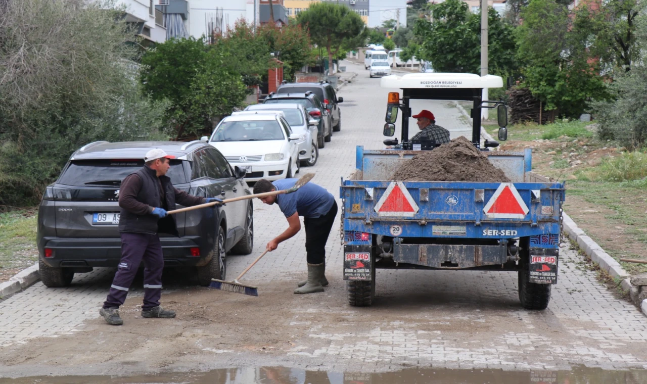 Bozdoğan’da Yağışın İzleri Siliniyor: Belediye Ekipleri Sahada