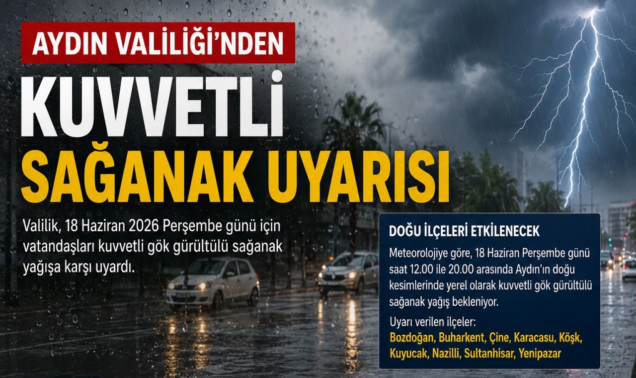 “Aydın Valiliği Uyardı: Nazilli ve 8 İlçede Kuvvetli Sağanak Bekleniyor!”