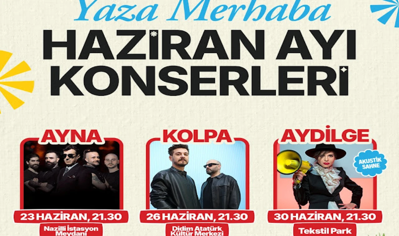 BAŞKAN ÇERÇİOĞLU: YAZA MERHABA KONSERLERİMİZE TÜM VATANDAŞLARIMIZI DAVET EDİYORUM