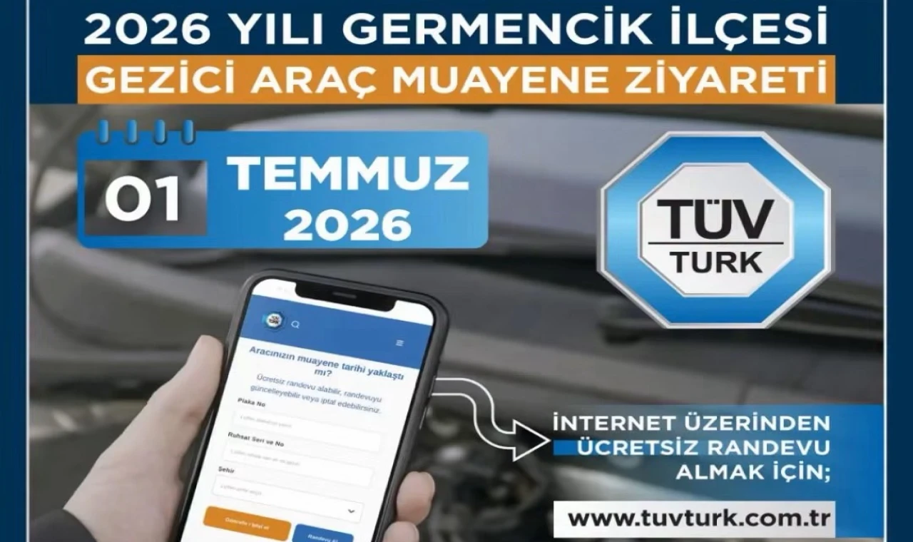 Germencik’te gezici araç muayene hizmeti 1 Temmuz’da verilecek