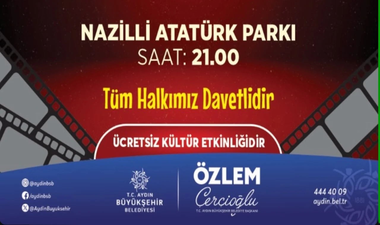 Başkan Çerçioğlu Vatandaşları Açık Hava Sineması Etkinlikleri ile Buluşturmaya Devam Ediyor