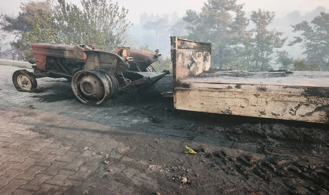 Seydikemer'deki yangında acı manzara