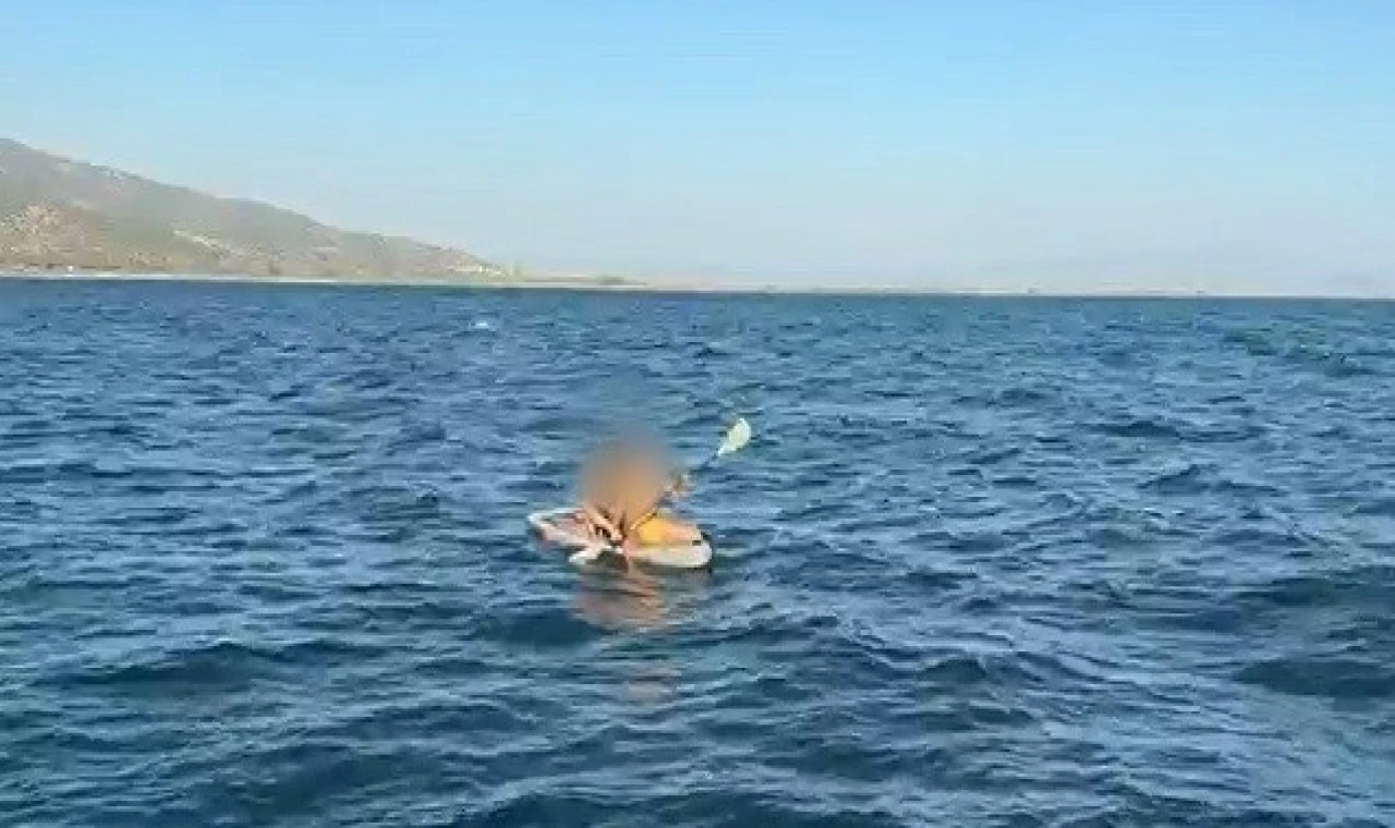Aydın'da kürek sörfü yapan 2 kişi dehşeti yaşadı: Sahil Güvenlik zamanla yarıştı