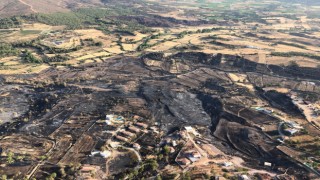 Bodrum Ve Milas’ta Yanan Alanlar Helikopterle Görüntülendi